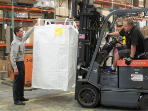 bulk bag on forklift